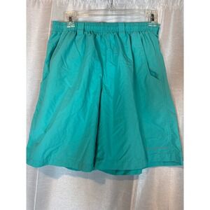 Columbia PFG Omni Shade Kids‎ Shorts Elastic Waist Teal Fishing Gear Small